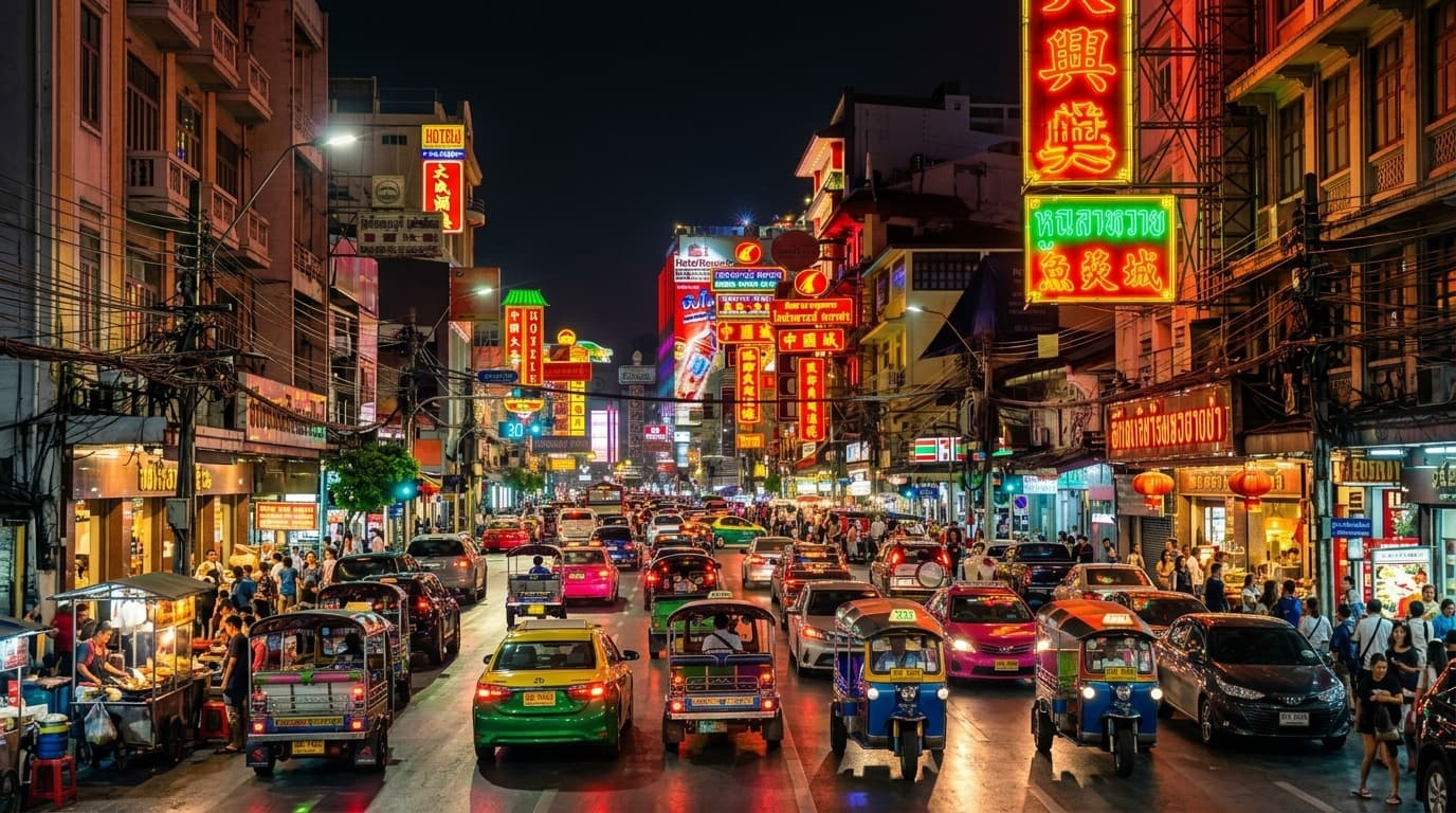 Bangkok Chinatown Yaowarat Night
